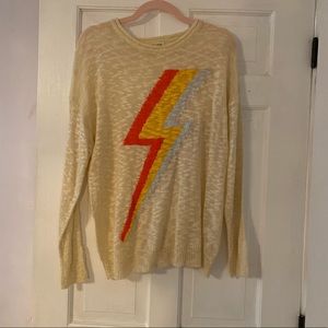Lightweight lightning bolt sweater